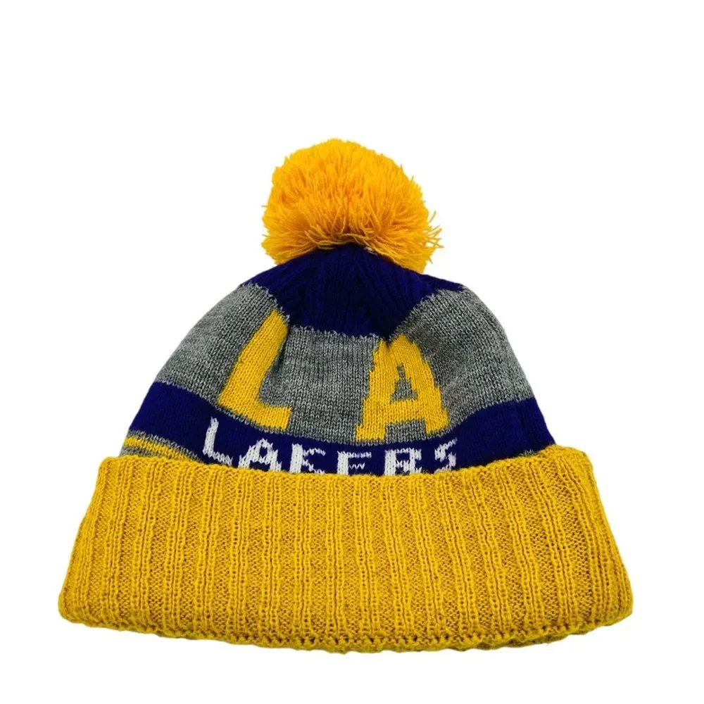 LA Lakers Hardwood Classics Winter Beanie Pom Pom